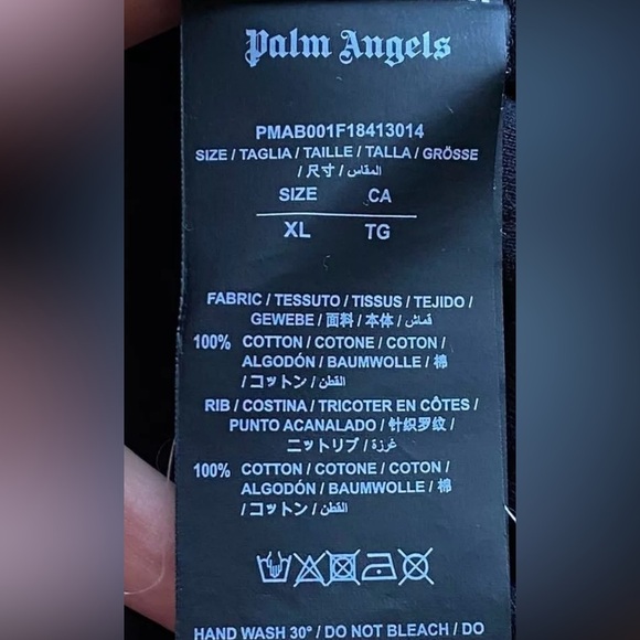 Palm Angels Black Short Sleeve Tee Bold Logo - Picture 4 of 4